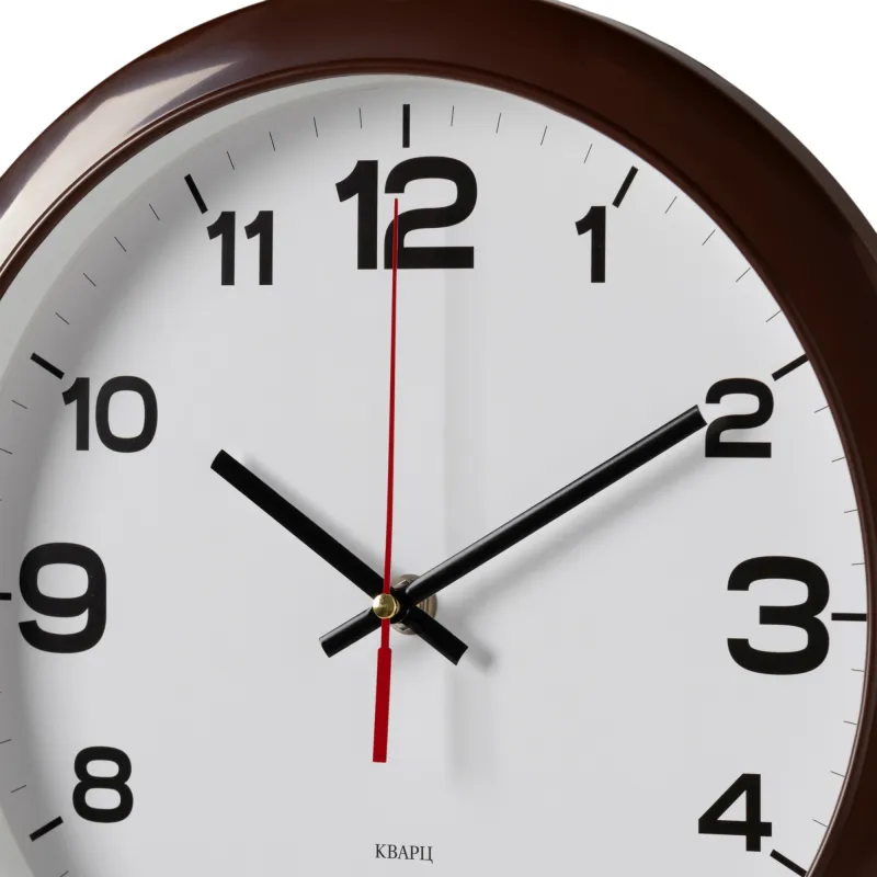 Часы настенные аналоговые Бюрократ WALLC-R87P D29см темно-коричневый/белый (WALLC-R87P29/DARK_BROWN)