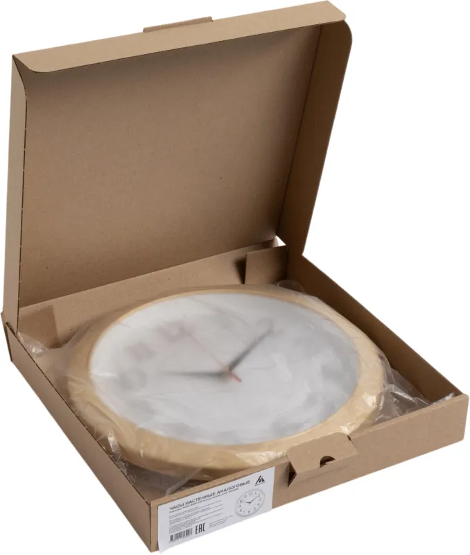 Часы настенные аналоговые Бюрократ WALLC-R87P D29см темно-коричневый/белый (WALLC-R87P29/DARK_BROWN)