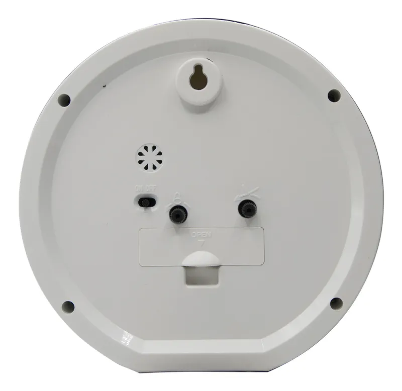 Часы настенные аналоговые Бюрократ Alarm-R15P D15см черный/белый (ALARM-R15P/BLACK)