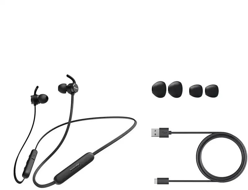 Гарнитура вкладыши Philips TAE1205BK/00 черный беспроводные bluetooth в ушной раковине