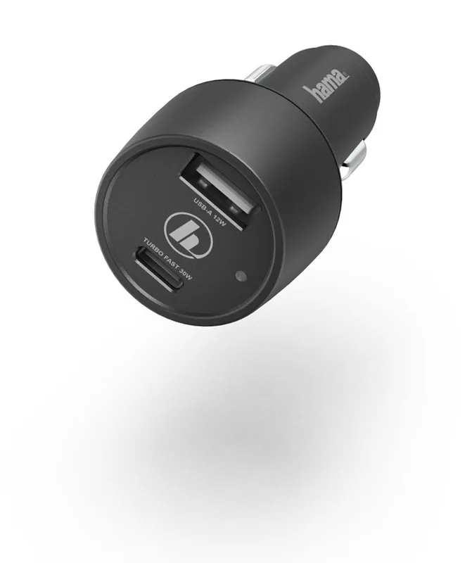 Автомобильное зар./устр. Hama H-183323 3A+2.4A (PD+QC) USB-C/USB-A универсальное черный (00183323)