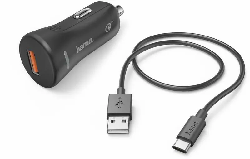 Комплект зар./устр. Hama H-183231 3A (QC) USB универсальное черный (00183231)