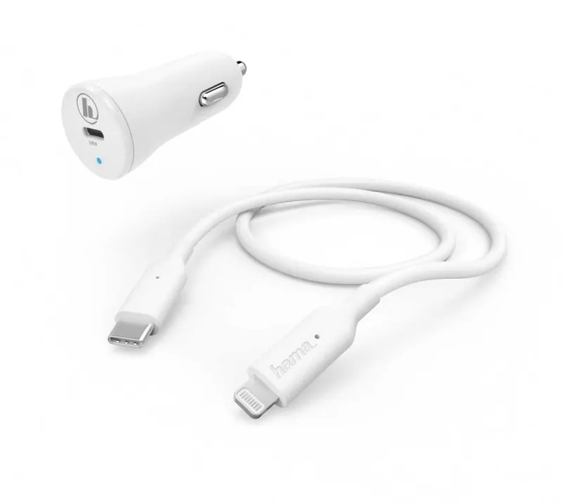 Комплект зар./устр. Hama H-183297 3A (PD) USB Type-C для Apple белый (00183297)