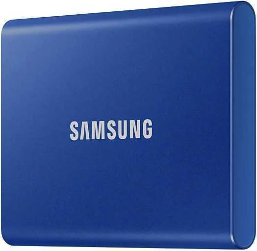 Твердотельный накопитель SSD Samsung T7 External 500Gb BLUE USB 3.2 (MU-PC500H/WW) 1year
