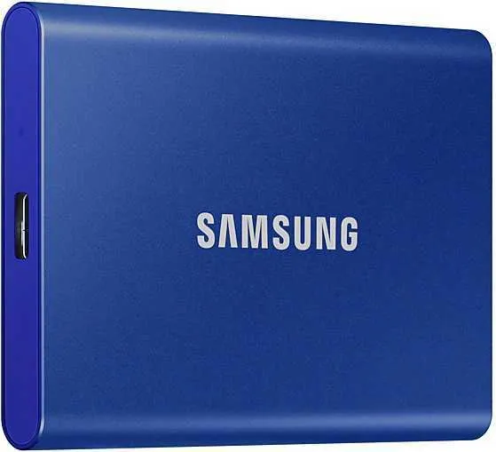 Твердотельный накопитель SSD Samsung T7 External 500Gb BLUE USB 3.2 (MU-PC500H/WW) 1year