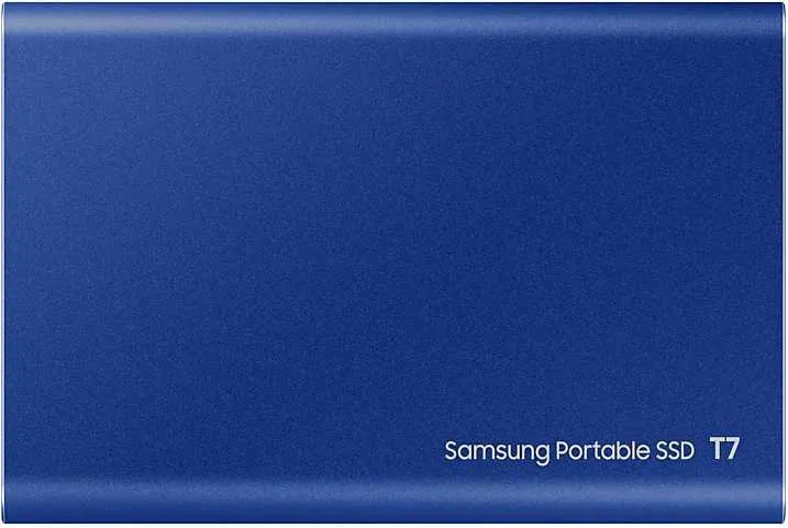 Твердотельный накопитель SSD Samsung T7 External 500Gb BLUE USB 3.2 (MU-PC500H/WW) 1year