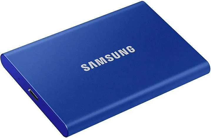 Твердотельный накопитель SSD Samsung T7 External 500Gb BLUE USB 3.2 (MU-PC500H/WW) 1year