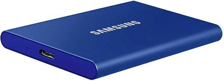 Твердотельный накопитель SSD Samsung T7 External 500Gb BLUE USB 3.2 (MU-PC500H/WW) 1year