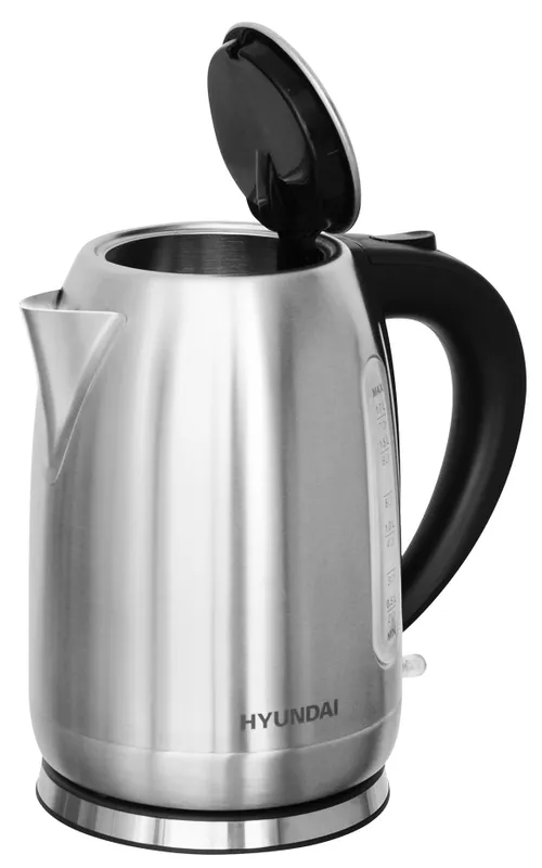 Чайник электрический Hyundai HYK-S2014 1.7л. 2000Вт серебристый/черный (корпус: нержавеющая сталь)