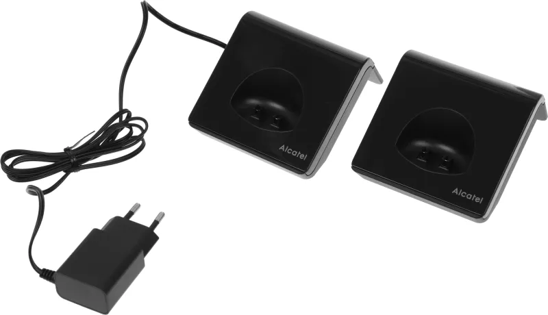 Р/Телефон Dect Alcatel S230 DUO RU черный (труб. в компл.:2шт) АОН