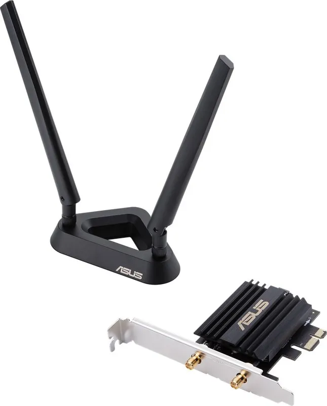 Адаптер ASUS PCE-AX58BT // WI-FI 802.11ax, 2402 + 574Mbps, PCI-E Adapter, 2 antenna ; 90IG0610-MO0R00