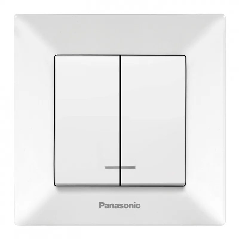 Выключатель Panasonic Arkedia скрыт. 2кл. с подсветкой IP20 белый глянцевый (упак.:1шт) (WMTC00102WH-RU)
