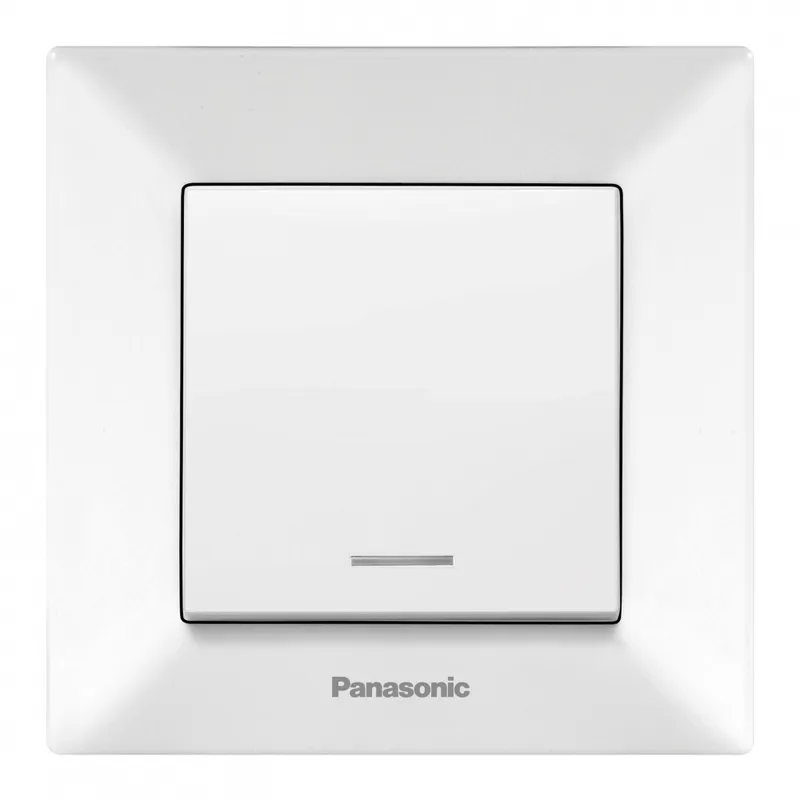 Выключатель Panasonic Arkedia скрыт. 1кл. с подсветкой IP20 белый глянцевый (упак.:1шт) (WMTC00022WH-RU)