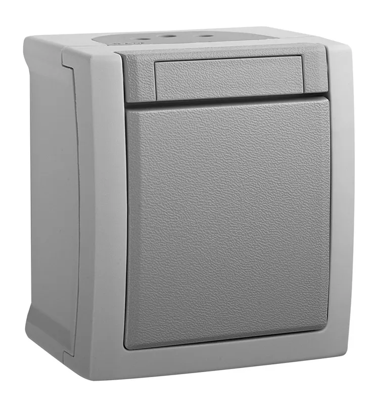 Выключатель Panasonic Pacific откр. 1кл. IP54 серый матовый (упак.:1шт) (WPTC51012GR-RU)