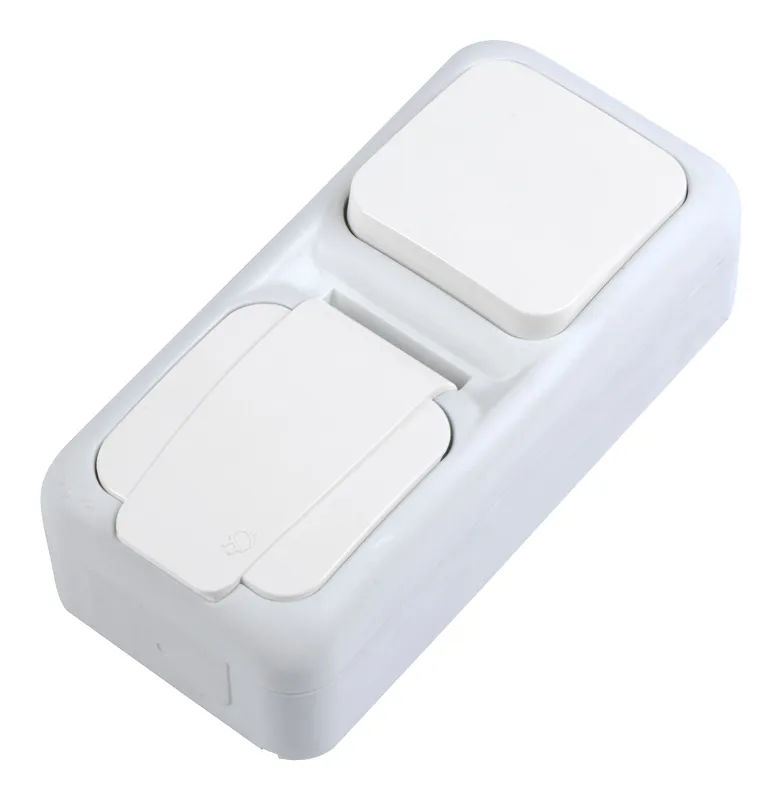 Выключатель Panasonic Palmiye откр. 1кл. IP54 белый глянцевый (упак.:1шт) (90555981-RU)