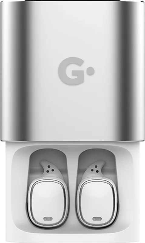 Гарнитура вкладыши Geozon G-Sound Cube серебристый/белый беспроводные bluetooth в ушной раковине (G-S02SVR)