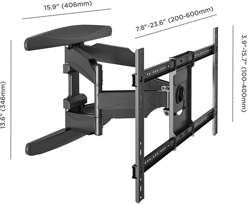 Кронштейн для телевизора Onkron M6L черный 40"-75" макс.45.5кг настенный поворот и наклон