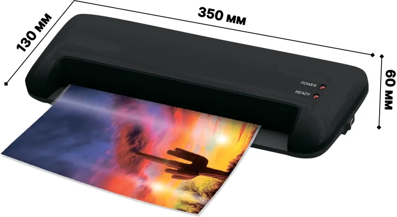 Ламинатор Cactus CS-LAB-A4400B черный A4 (80-125мкм) 40см/мин (2вал.) лам.фото реверс