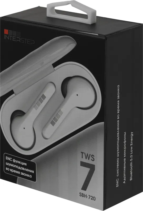 Гарнитура вкладыши Interstep TWS SBH-720 белый беспроводные bluetooth в ушной раковине (70963)
