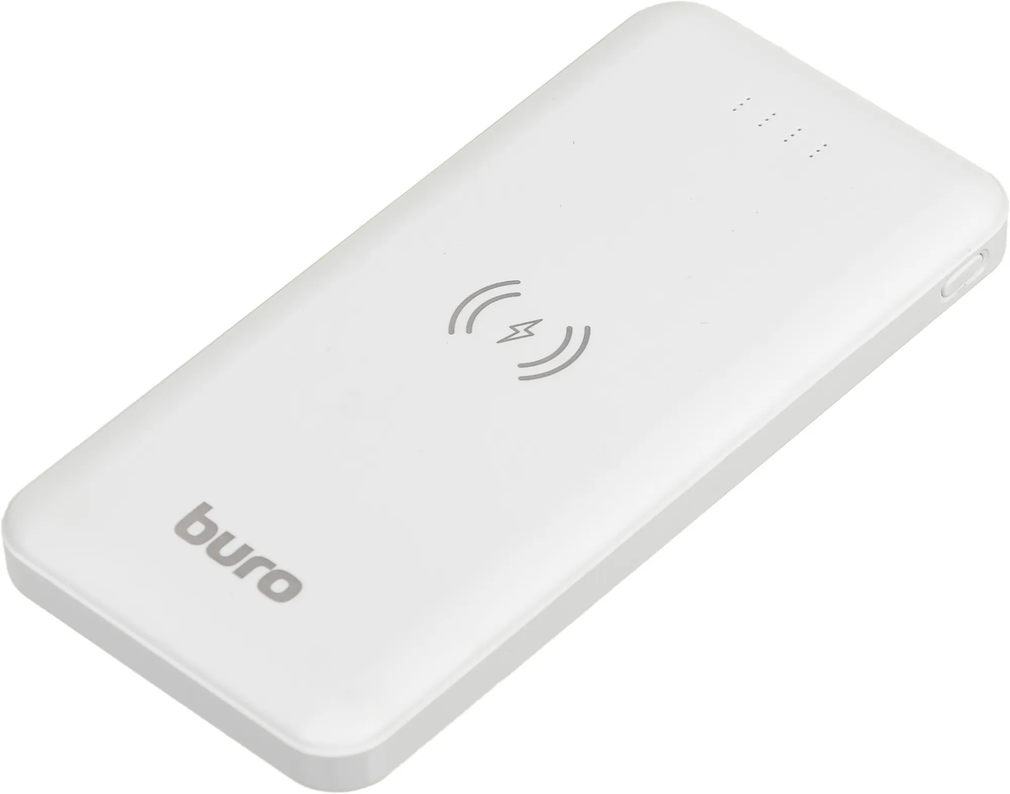 Мобильный аккумулятор Buro BPW10E 10000mAh 2A беспров.зар. белый (BPW10E10PWT)