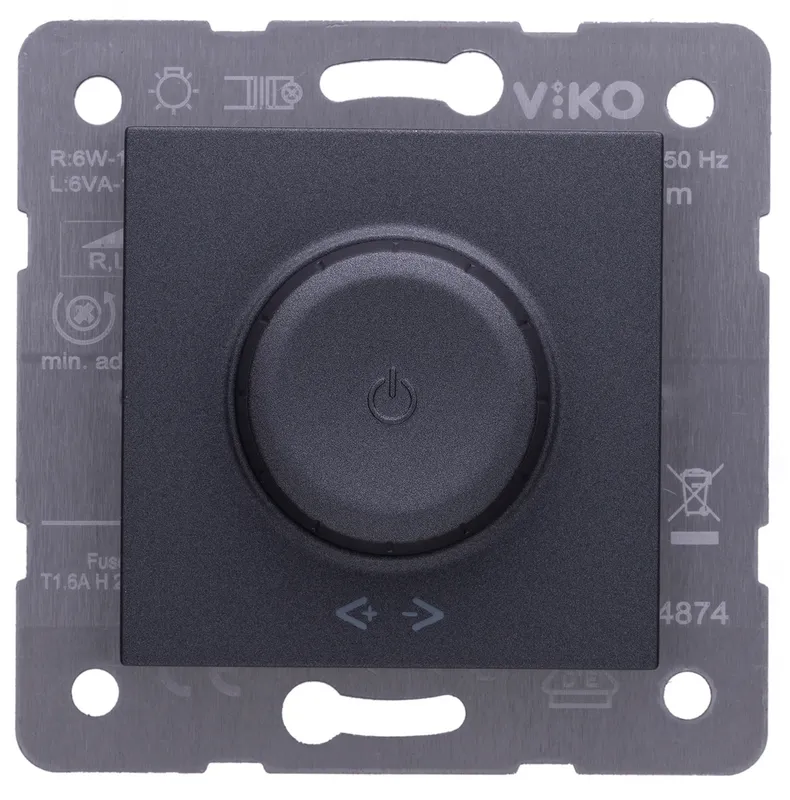 Диммер Panasonic Karre Plus & Arkedia Slim скрыт. механ. IP20 дымчатый (упак.:1шт) (WKTT05252DG-RU)