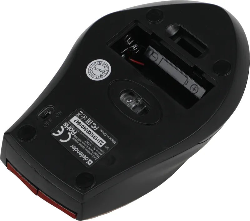 Мышь Defender Accura MM-365 красный оптическая 1600dpi беспров. USB 5but (52367)