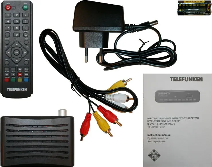 Ресивер DVB-T2 Telefunken TF-DVBT232 черный