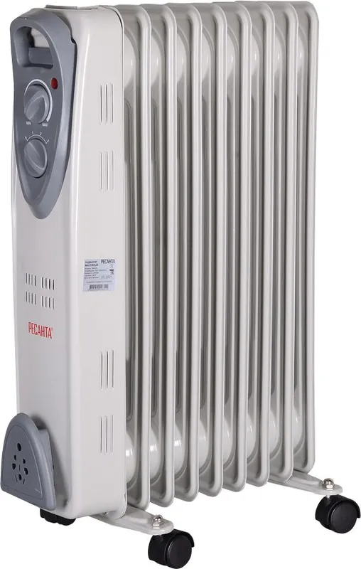 Радиатор масляный Ресанта ОМ-9А 2000Вт белый