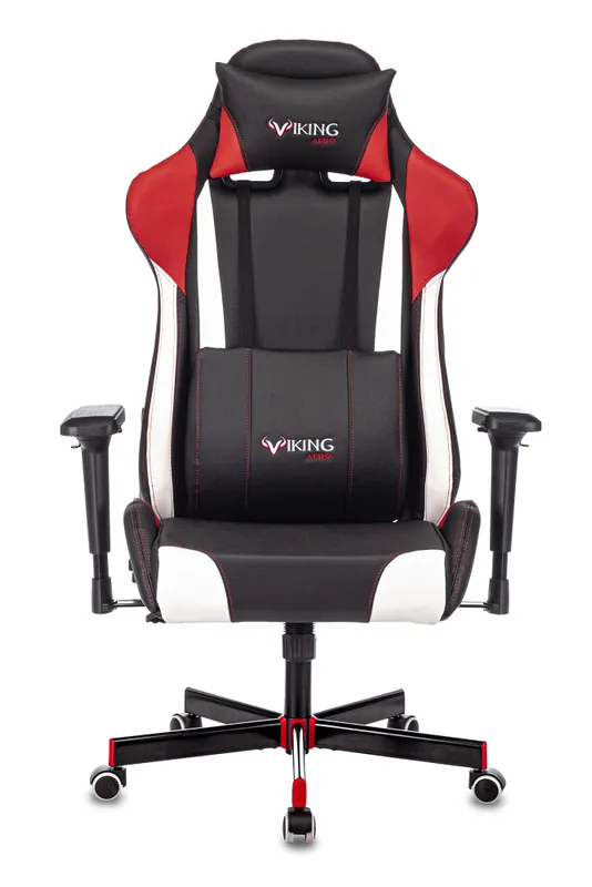 Кресло игровое Zombie VIKING TANK черный/красный/белый эко.кожа с подголов. крестов. металл