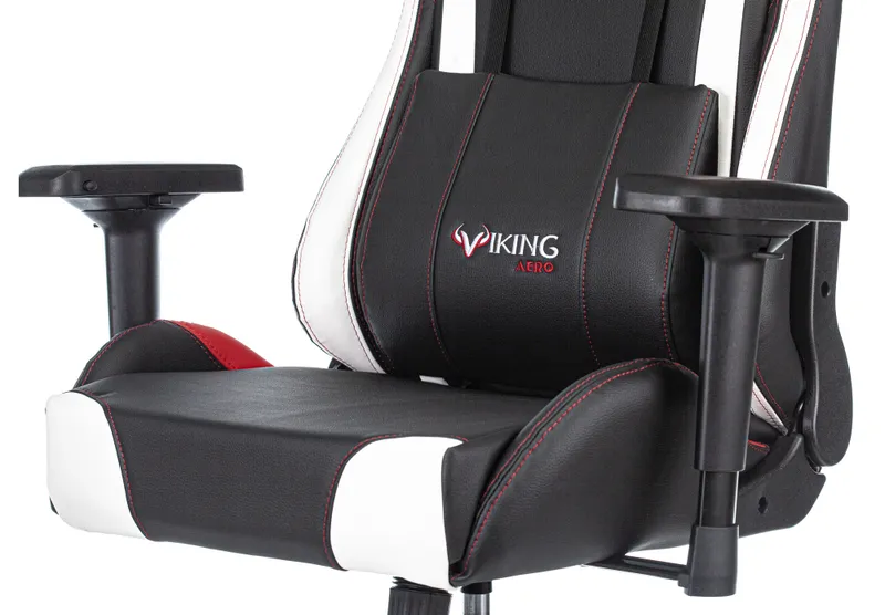 Кресло игровое Zombie VIKING TANK черный/красный/белый эко.кожа с подголов. крестов. металл