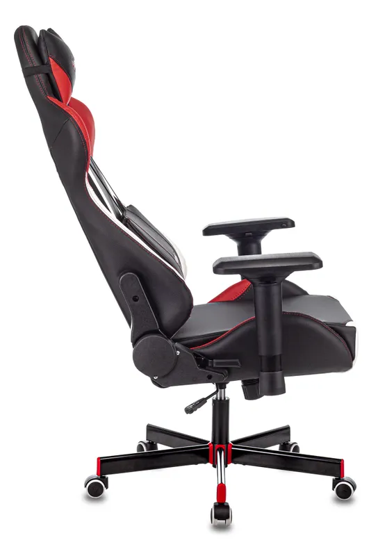 Кресло игровое Zombie VIKING TANK черный/красный/белый эко.кожа с подголов. крестов. металл