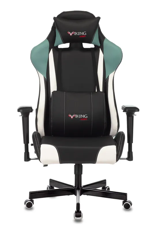 Кресло игровое Zombie VIKING TANK черный/серый/белый эко.кожа с подголов. крестов. металл