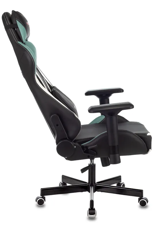 Кресло игровое Zombie VIKING TANK черный/серый/белый эко.кожа с подголов. крестов. металл