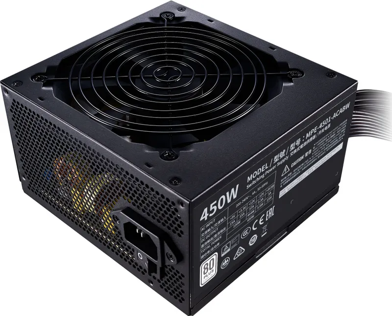 Блок питания Cooler Master MWE White, 450W, ATX, 120mm, 6xSATA, 2xPCI-E(6+2), APFC, 80+ White