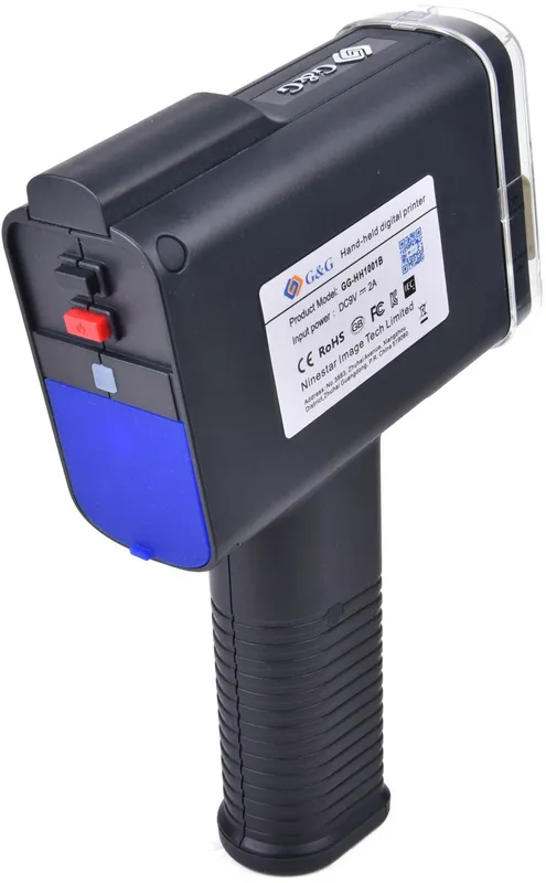 Ninestar G&G (GG-HH1001B-EU) Ручной струйный принтер-маркиратор с цветным 4,3" сенсорным экраном, высота символов до 12,7 мм, 600 dpi,