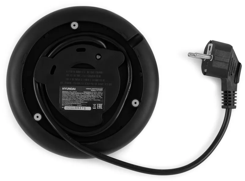 Чайник электрический Hyundai HYK-G3803 1.7л. 2200Вт черный/серебристый корпус: стекло