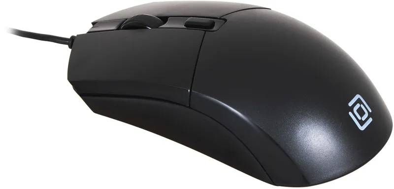 Мышь Оклик 207M черный оптическая (2400dpi) USB (4but)