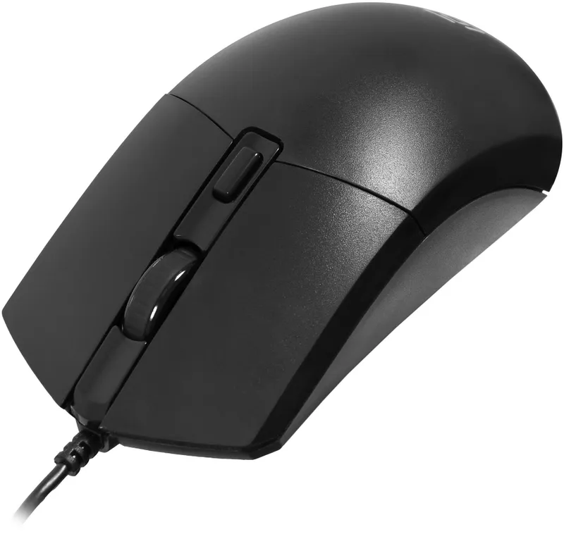 Мышь Оклик 207M черный оптическая (2400dpi) USB (4but)