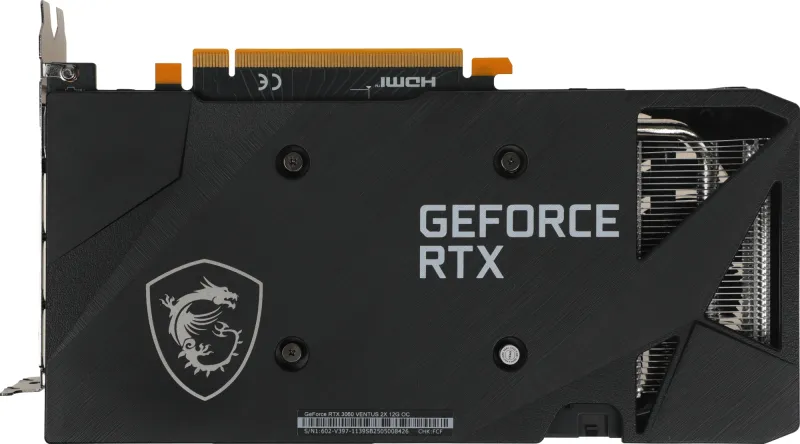 Видеокарта MSI PCI-E 4.0 RTX 3060 VENTUS 2X 12G OC NVIDIA GeForce RTX 3060 12Gb 192bit GDDR6 1680/15000 HDMIx1 DPx3 HDCP Ret