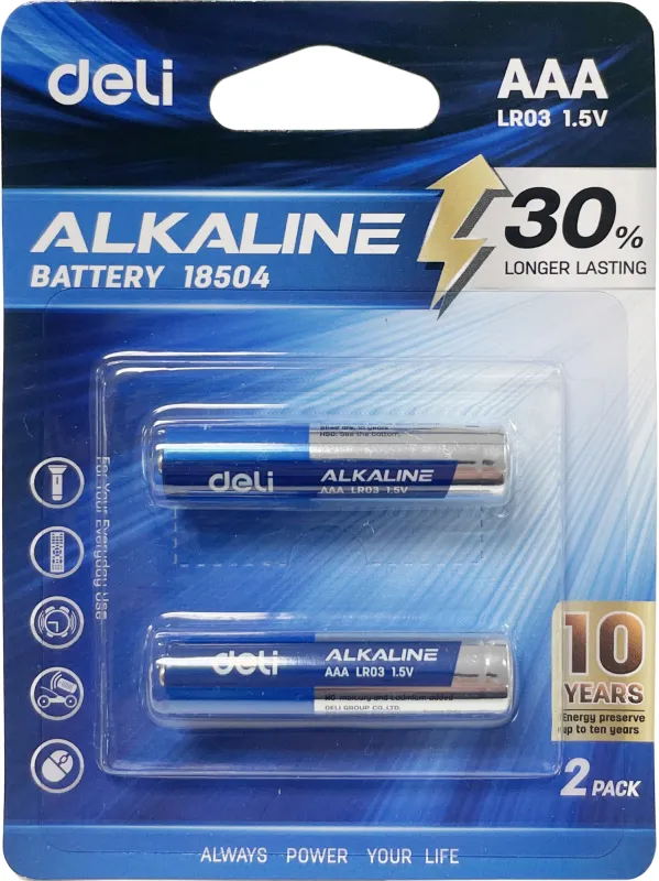 Батарея Deli E18504 AAA (2шт) блистер
