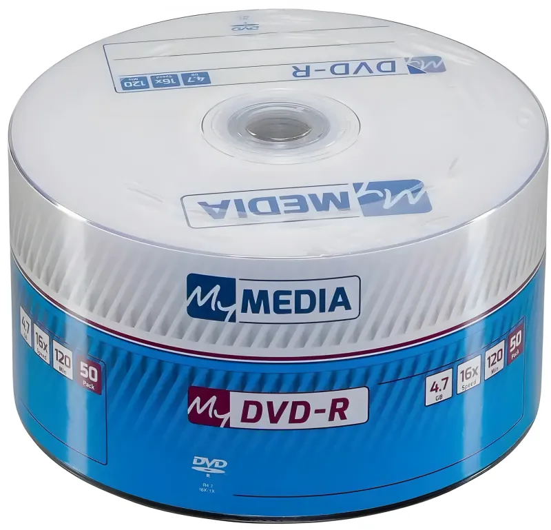 Диск DVD-R MyMedia 4.7Gb 16x Pack wrap (50шт) Color Printable (69202)