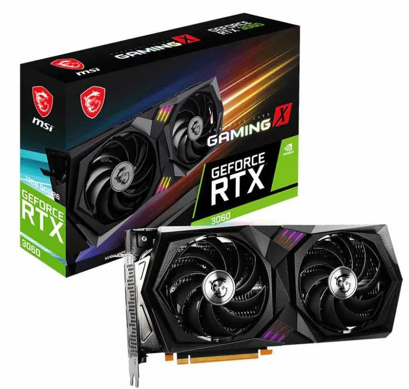 Видеокарта MSI PCI-E 4.0 RTX 3060 GAMING X 12G NVIDIA GeForce RTX 3060 12Gb 192bit GDDR6 1837/15000 HDMIx1 DPx3 HDCP Ret