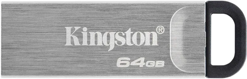 Флеш Диск Kingston 64GB DataTraveler Kyson DTKN/64GB USB3.2 серебристый/черный