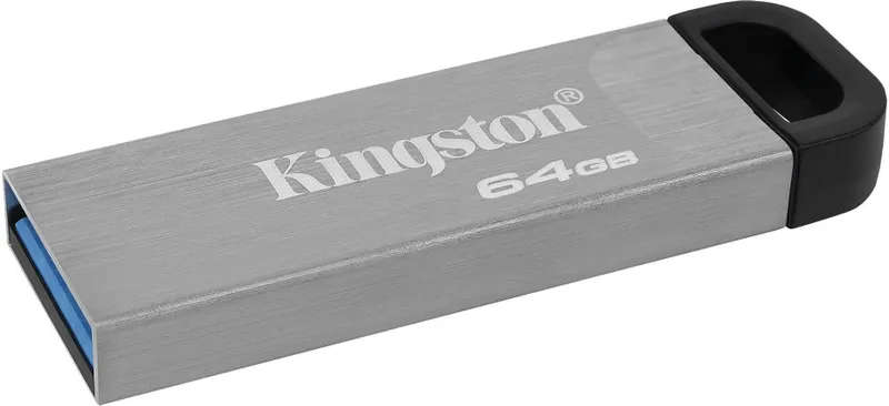 Флеш Диск Kingston 64GB DataTraveler Kyson DTKN/64GB USB3.2 серебристый/черный