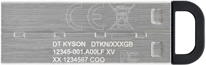 Флеш Диск Kingston 256Gb DataTraveler Kyson DTKN/256GB USB3.1 серебристый/черный