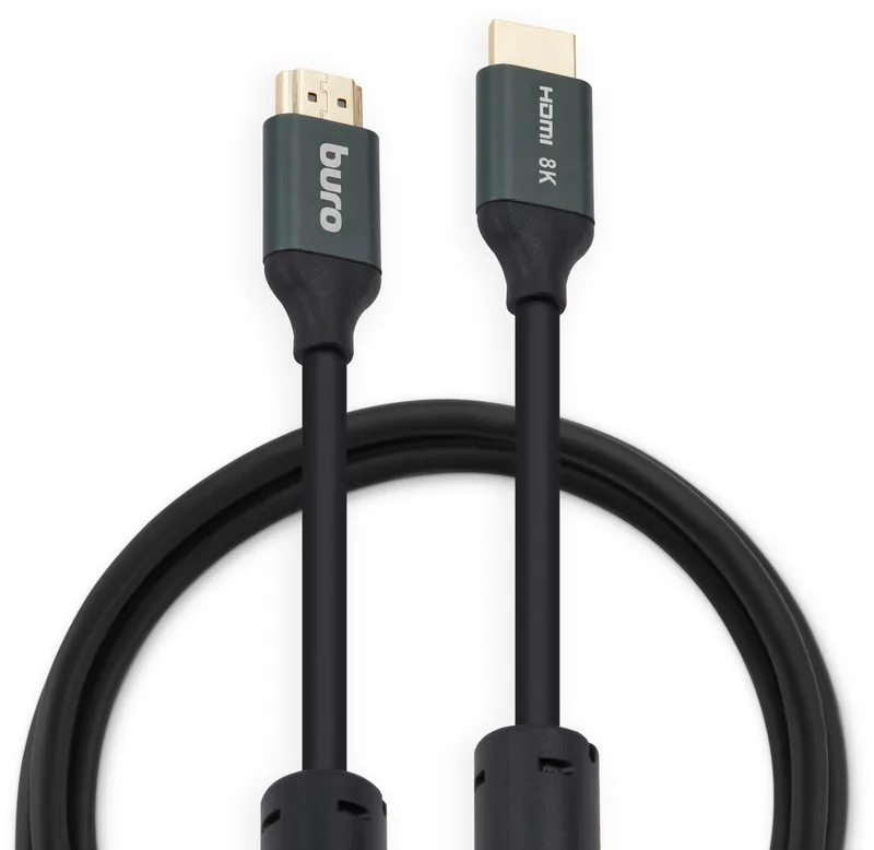 Кабель аудио-видео Buro HDMI (m)/HDMI (m) 3м. феррит.кольца позолоч.конт. черный (BHP-HDMI-2.1-3G)