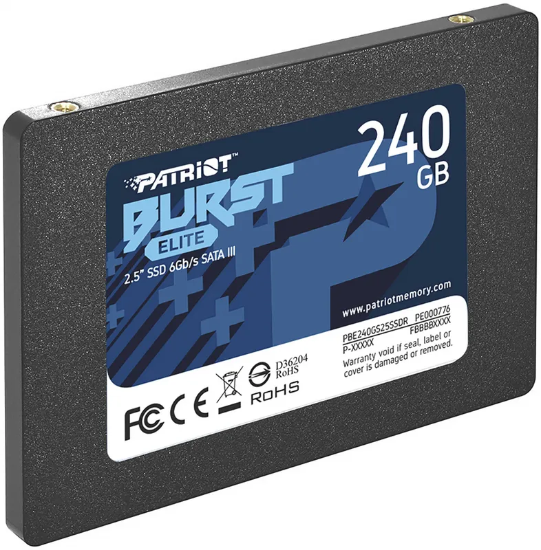 Твердотельный накопитель Patriot BURST ELITE 240GB SATA3 2.5" 450/320 240GB 3D