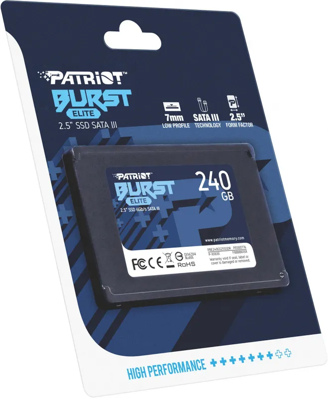 Твердотельный накопитель Patriot BURST ELITE 240GB SATA3 2.5" 450/320 240GB 3D