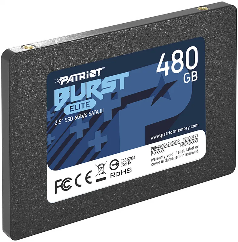 Твердотельный накопитель Patriot BURST ELITE 480GB SATA3 2.5" 450/320 480GB 3D
