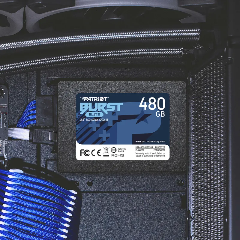 Твердотельный накопитель Patriot BURST ELITE 480GB SATA3 2.5" 450/320 480GB 3D
